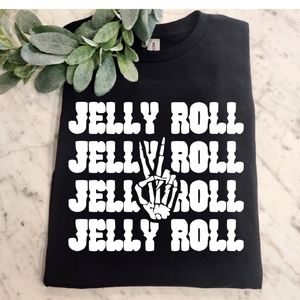 Jelly roll shirt country rock popular trending skeleton hand